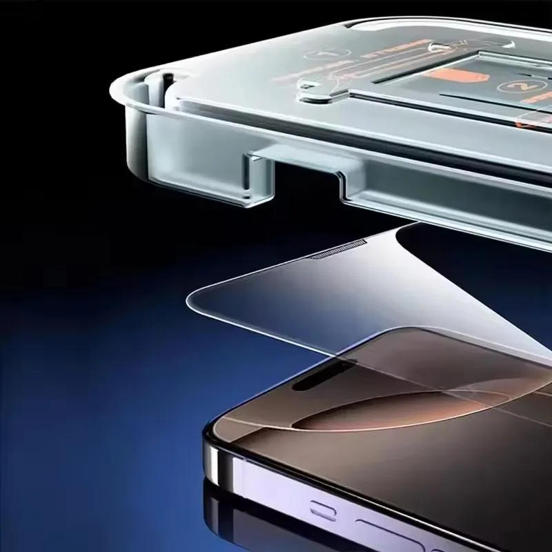 5 قطعة طلاء Oleophobic خالية من الغبار سهلة التركيب واقي للشاشة آيفون 17 برو ماكس 16 15 14 13 12 11 17 برو ماكس XR X XS