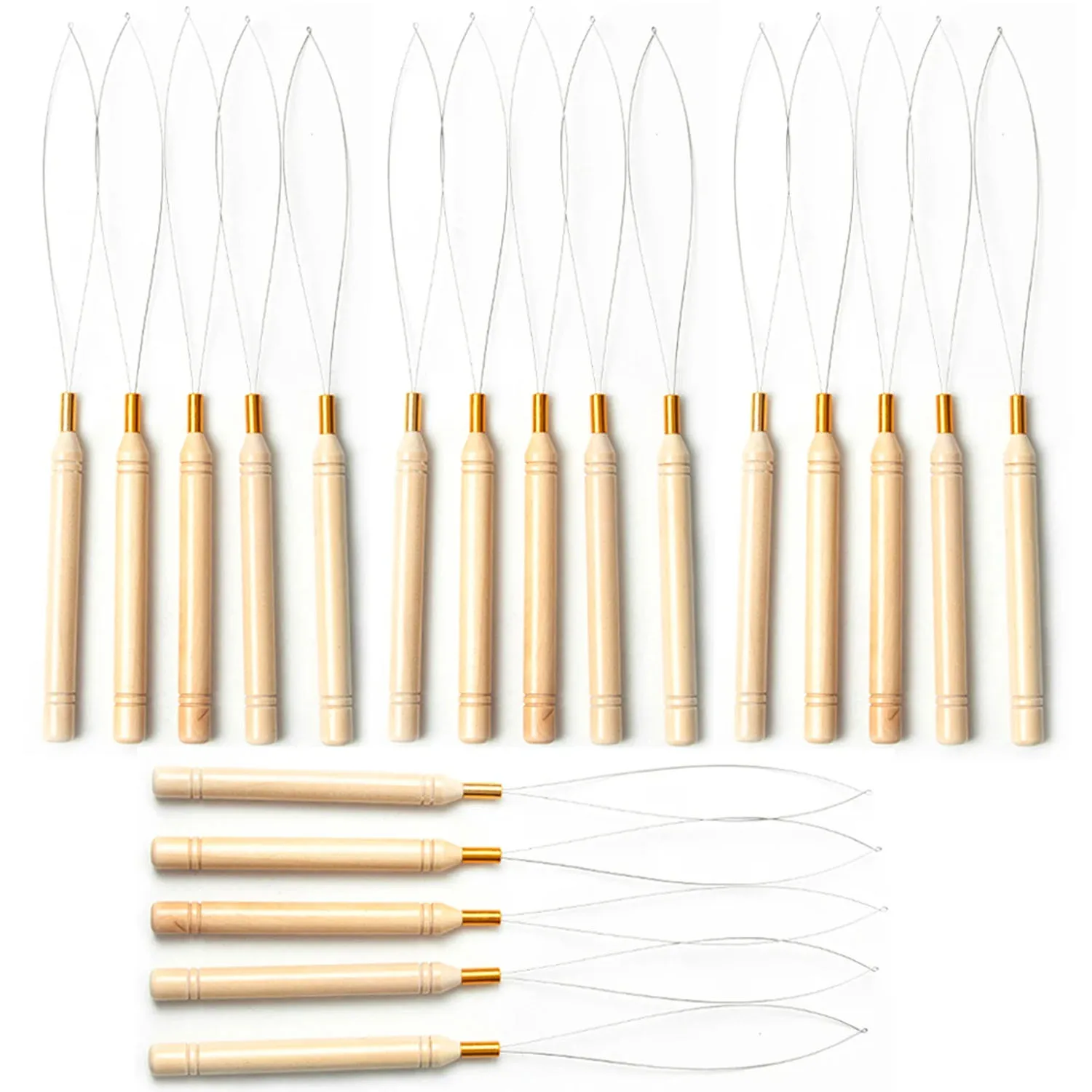 micro rings loop tool loop threader pulling needle used with hair plier and beads for human hair feather extension tools