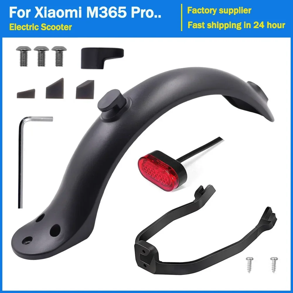 Mudguard Bracket for Xiaomi M365 1S M187 Pro Electric Scooter Splash Fender with Rear Taillight Back Guard Mudguard Screw Sets