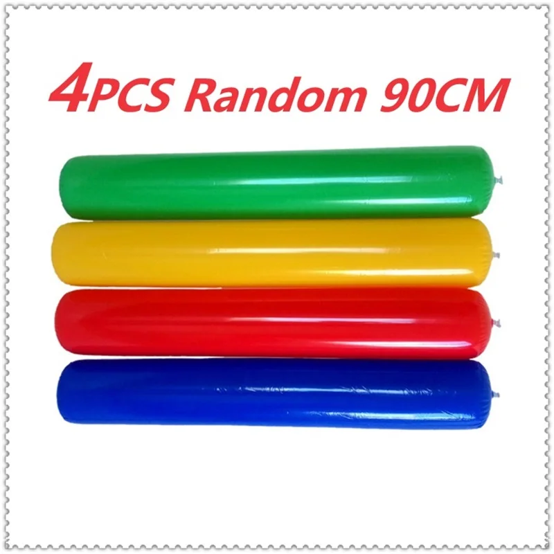 4 Pcs Child Inflatable Balloon Refueling Competition Applauder Stick Props for Family Outdoor Game  Cheer Kid Exercisev