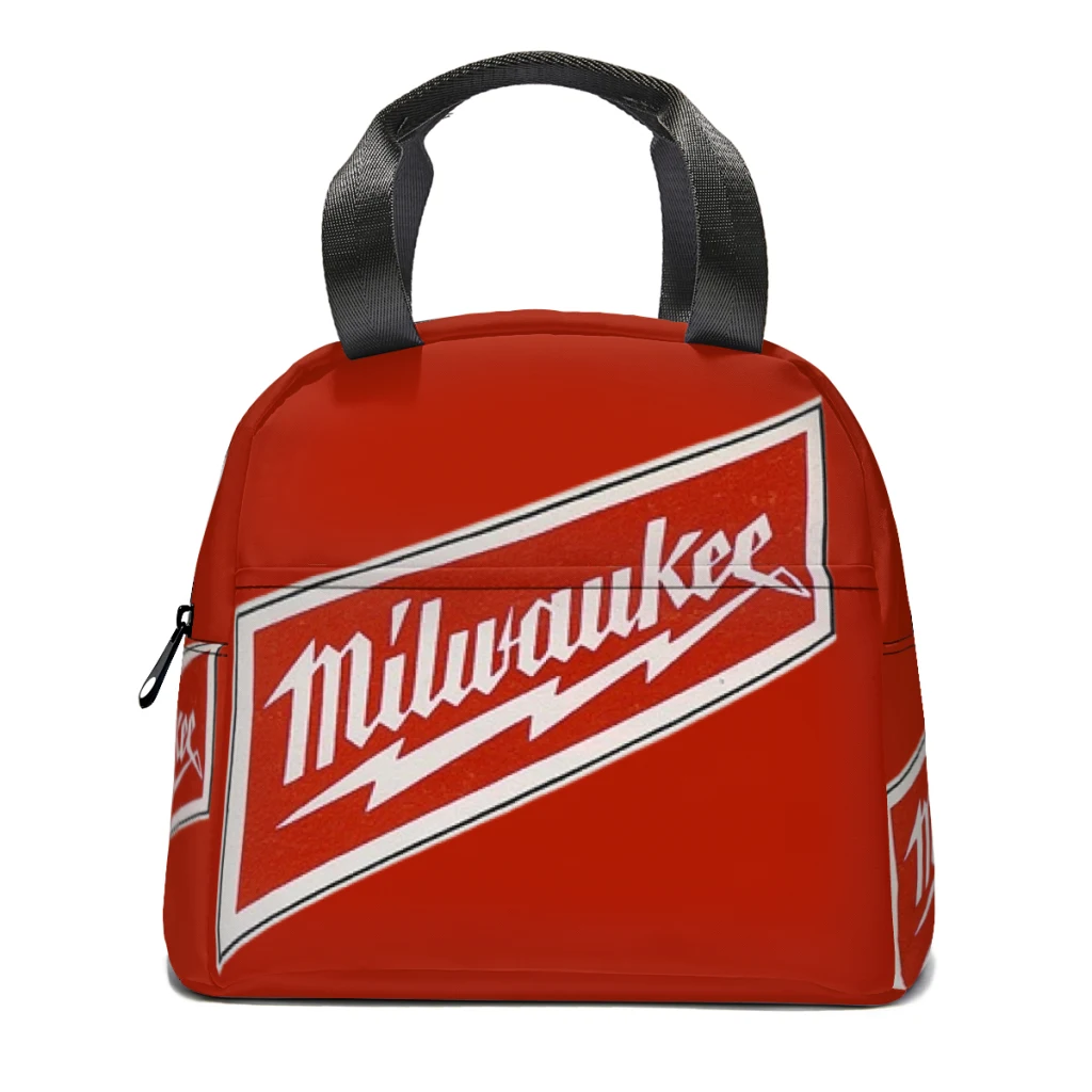 Popular W-milwaukeed Logo Lunch Bag for School Waterproof Picnic Thermal Cooler Insulated Lunch Box Women Kids Tote Bags