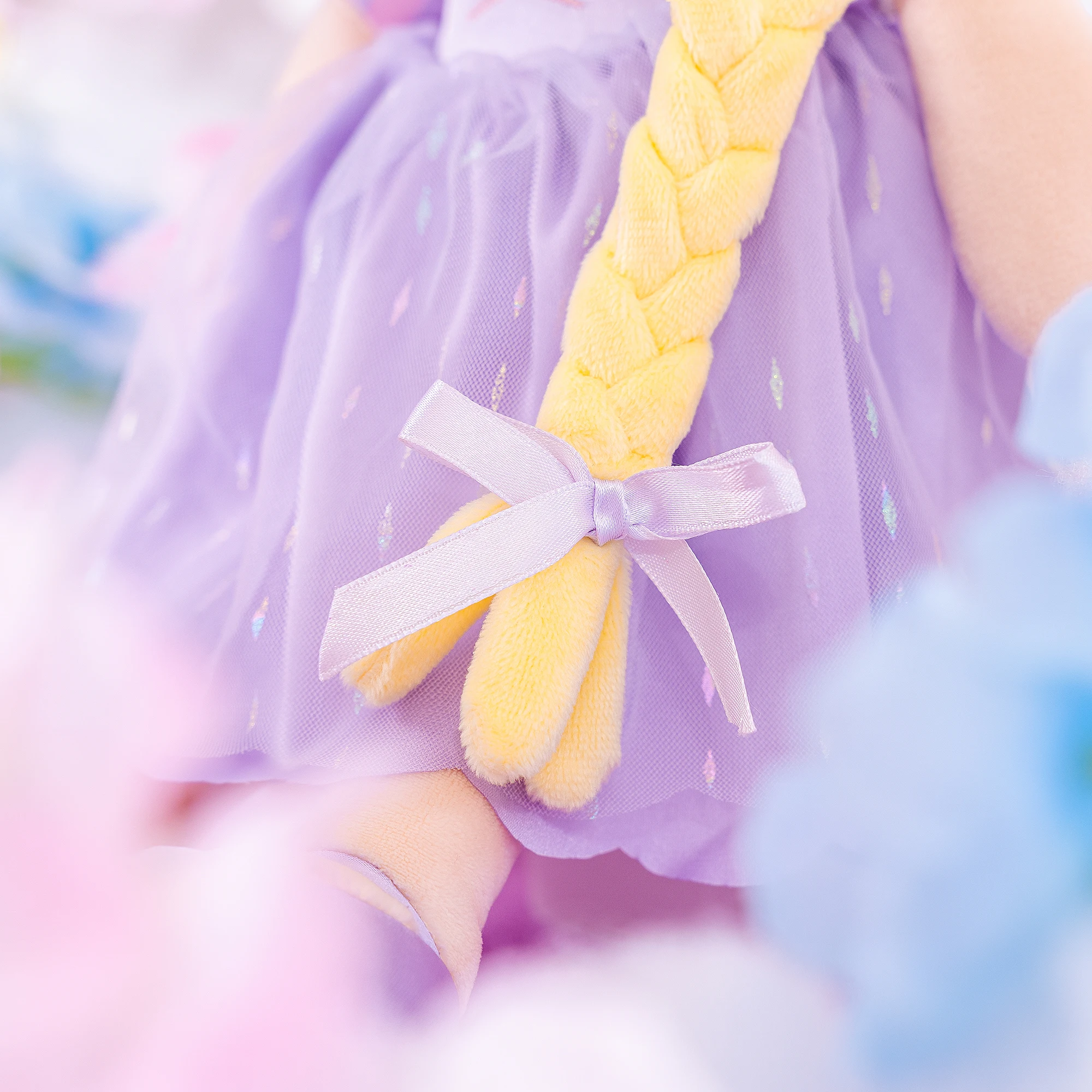 16inches Plush toys Princess Dolls Princess Baby Girls Soft Toys Purple Dress for Baby Girls’ Birthday Gifts