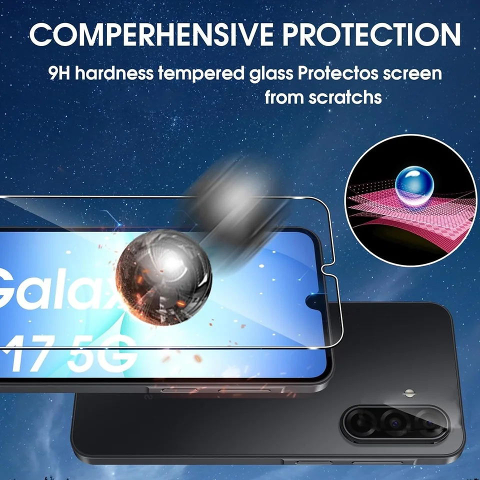 Vidrio Templado para Samsung A16 A17 A18 A26 A27 A36 A37 A56 A57 Protector de Pantalla Galaxy A55 A35 A15 A25 A24 Película A51 A52 A53 A54 4