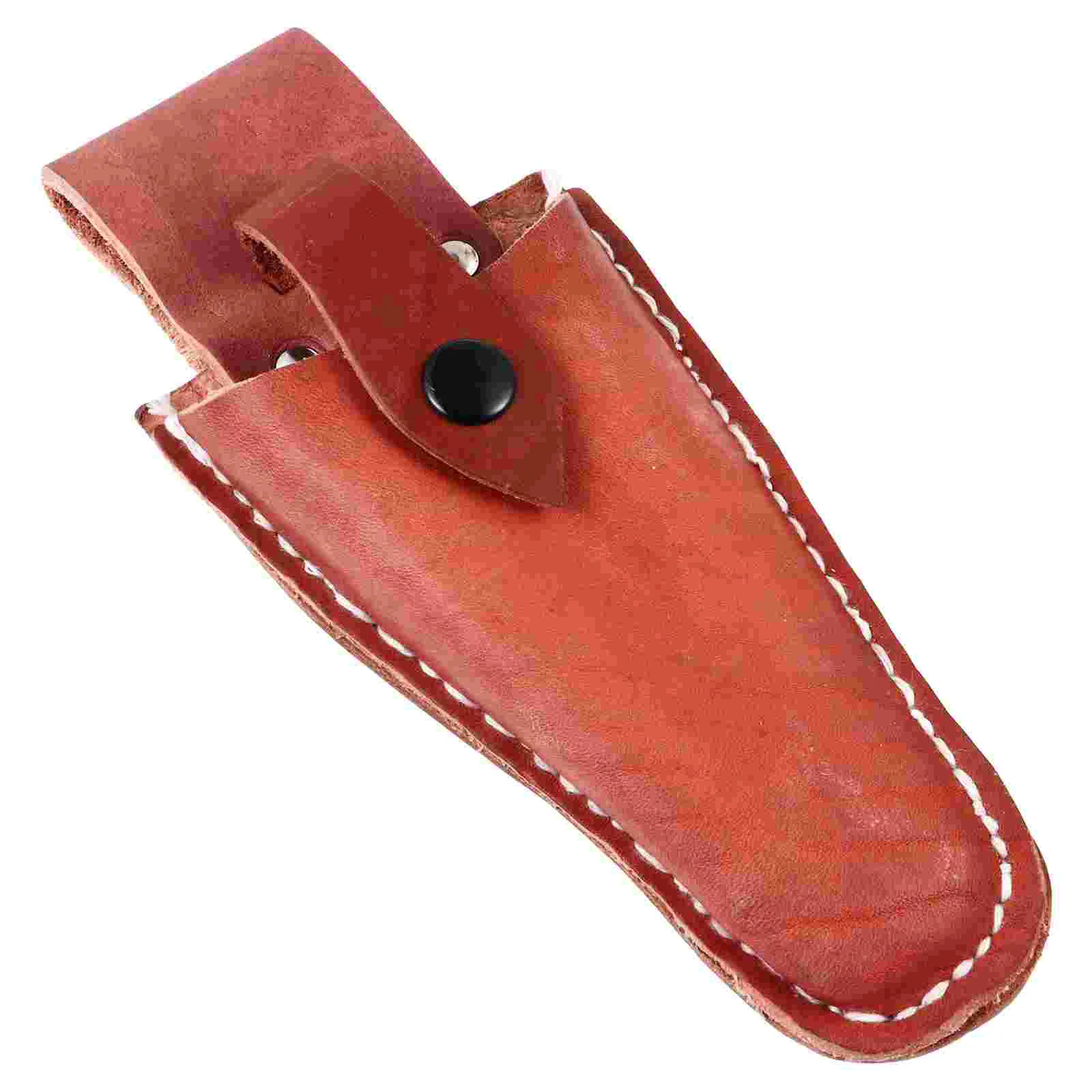 Scissors Case Pruning Shear Pruner Protective Shears Tool Belt Jacket Hanging Bag Cover Cowhide Pliers