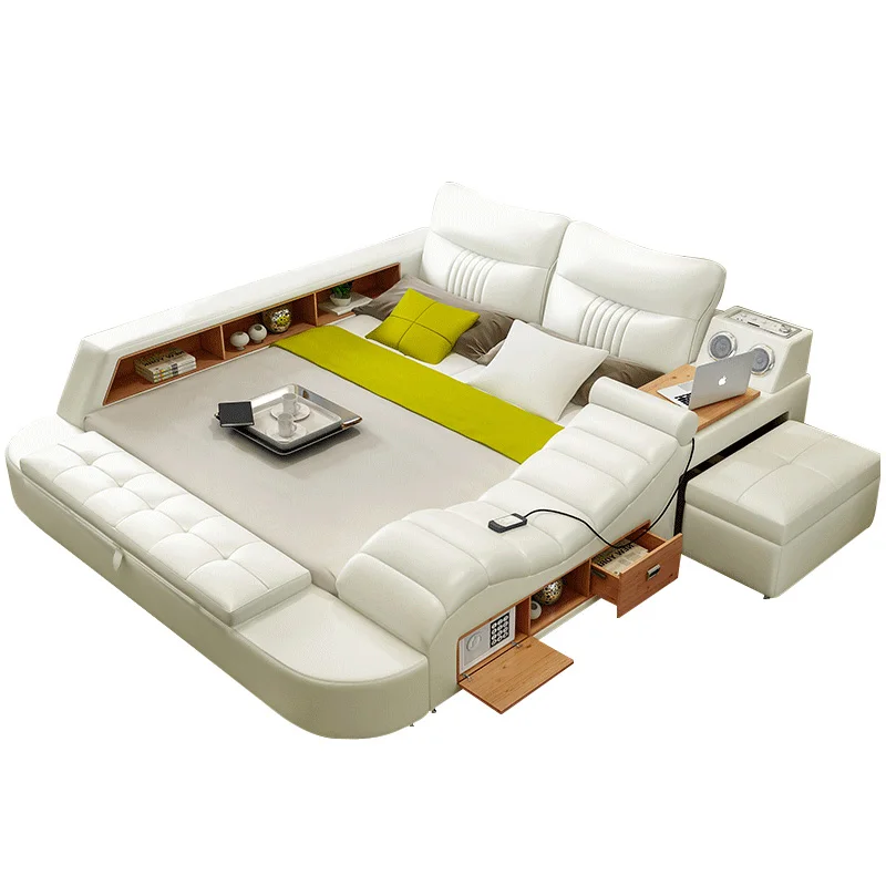 귀여운 크림 침대 흰색 인테리어 크리 에이 티브 디자이너 미적 악센트 호텔 라운지 침대 공간 절약 Beliche 입구 홀 가구