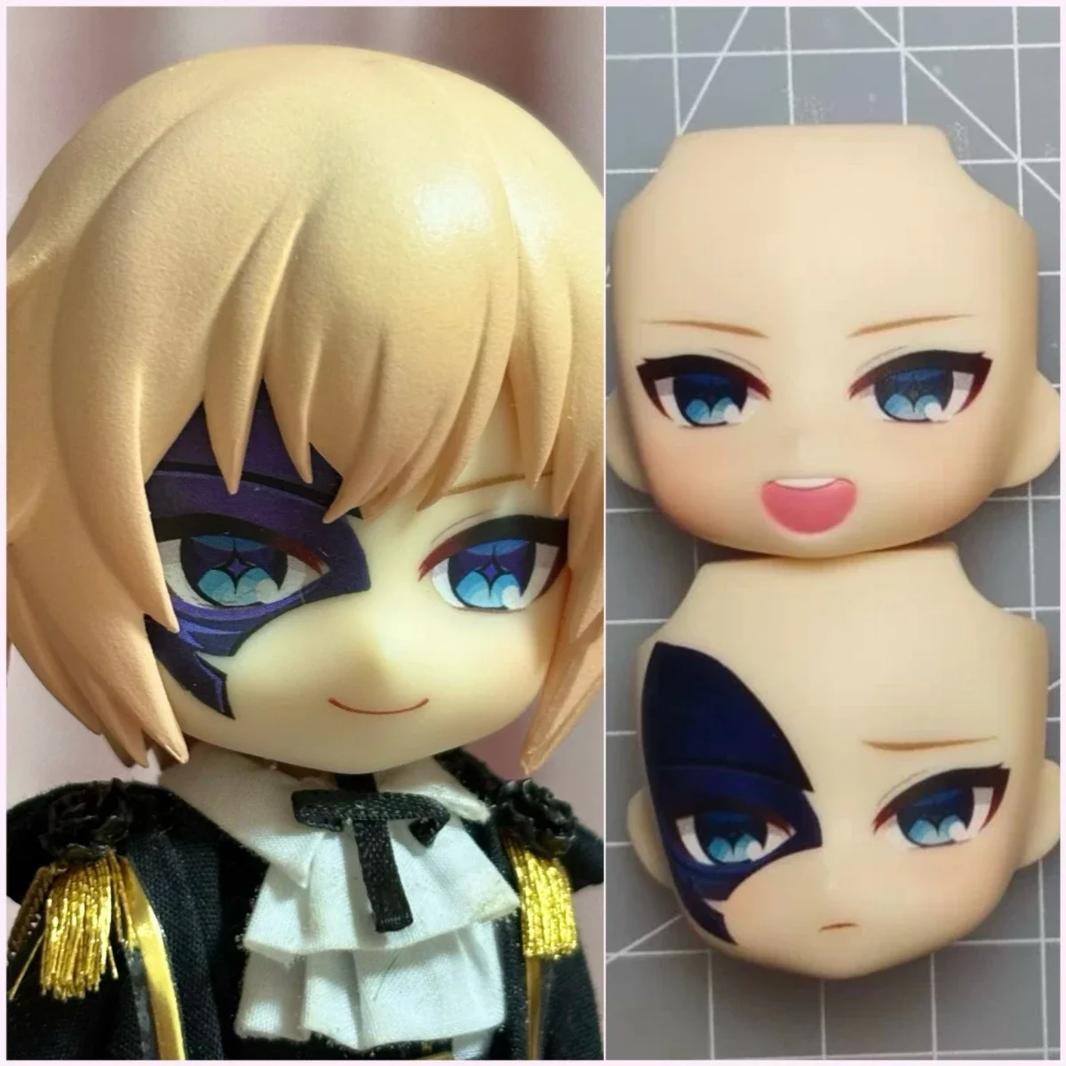 

Genshin Impact Dainsleif Ob11 Ob22 Face for GSC Doll Handmade Water Sticker Faceplates Anime Game Cosplay Toy Accessories