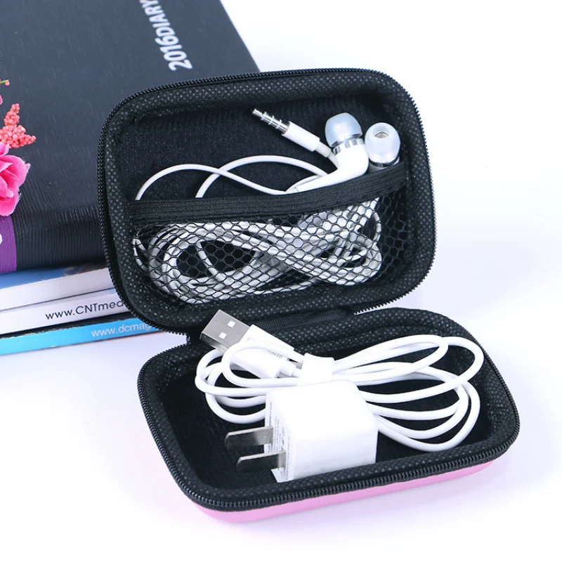 Mini Cable Organizer Memory Card Case Headphone Headset Acessórios Carry Pouch Storage Box Coin Purse Earphone Bag