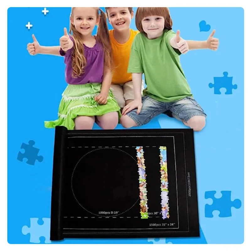 Puzzles Pad Jigsaw Roll Felt Mat Playmat Puzzles Blanket For Up To 1500 Pcs Puzzle Accessories New Portable Travel Storage Bag