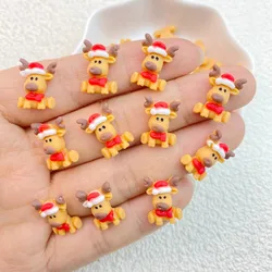 20Pcs New Cute Resin Mini Halloween Ghosts Animals Series Flat Back Manicure Parts Embellishments For Hair Bows