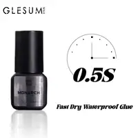 Pegamento para pestañas Glesum Master Level, adhesivo seco de 0,8 s, resistente al aceite y al agua, tiempo de retención, adhesivo Flexible para pestañas de 12 semanas