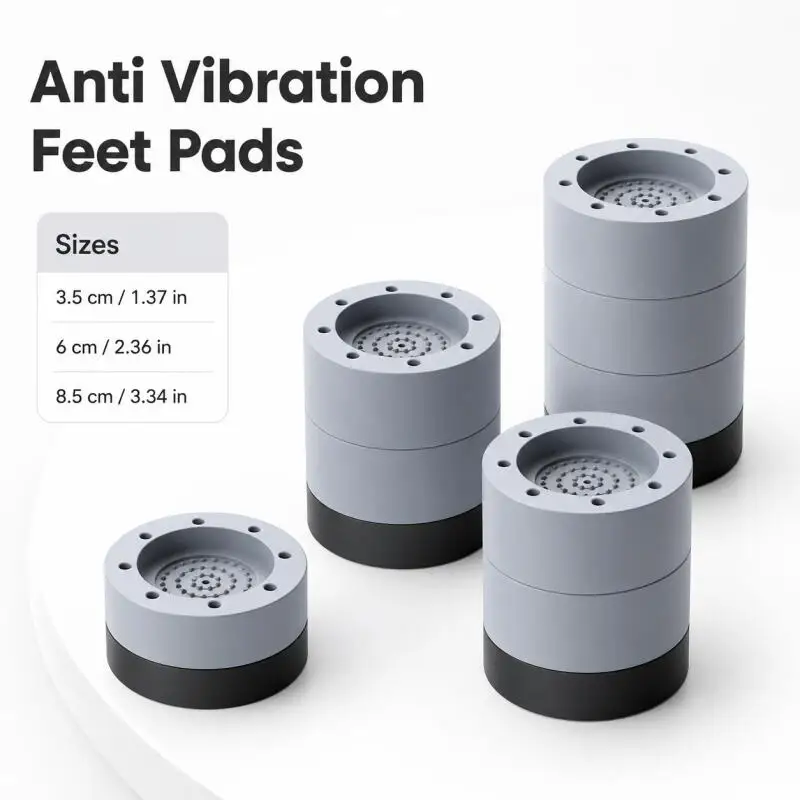 4pcs Elevated Bases for Washing Machines Designed to Prevent Slipping Vibrations Suitable for Refrigerators to Raise Stabilize