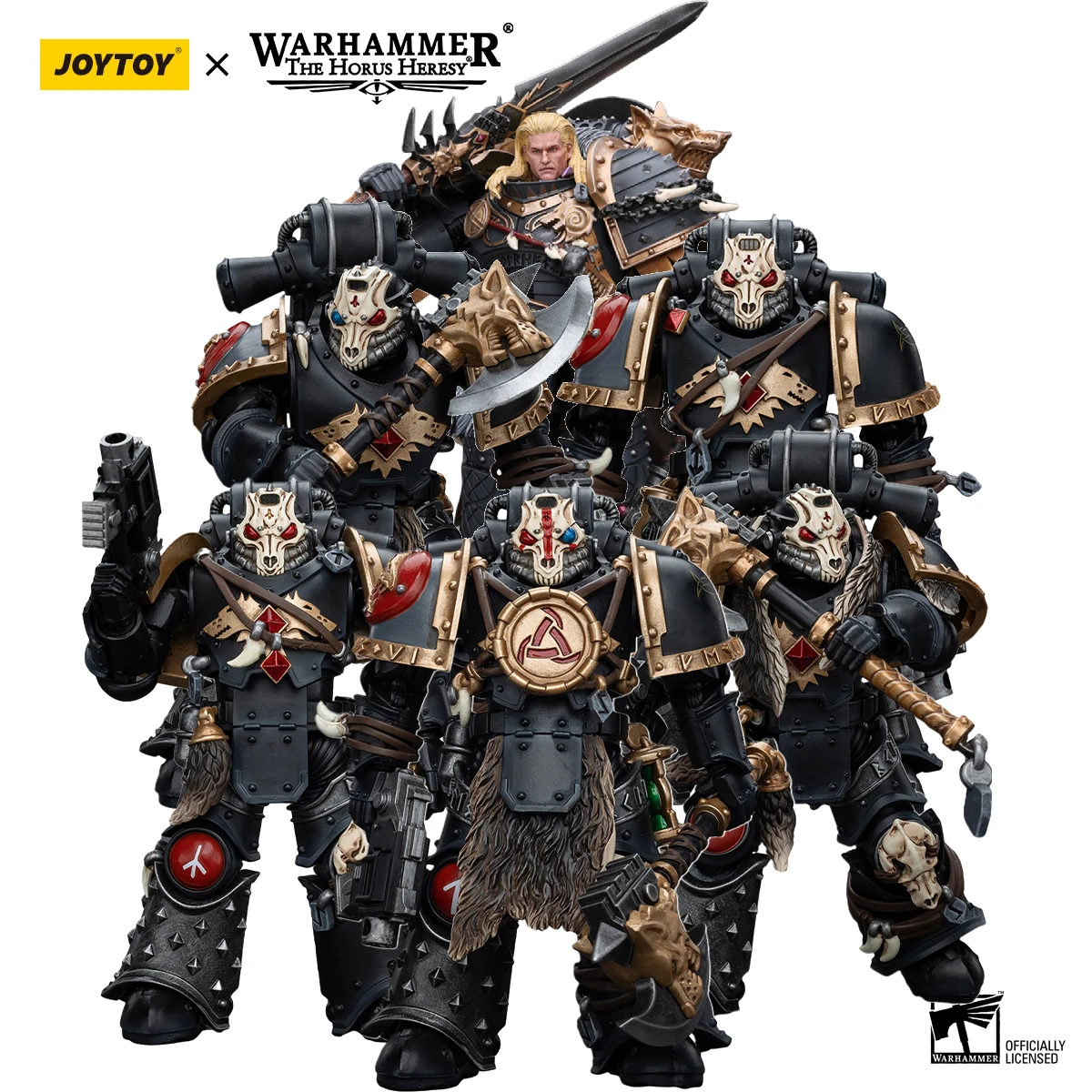 

[IN STOCK] JOYTOY Warhammer 40K 1/18 Action Figure Space Wolves Leman Russ Deathsworn Pack 5PCS Anime Military Model Toys Gifts
