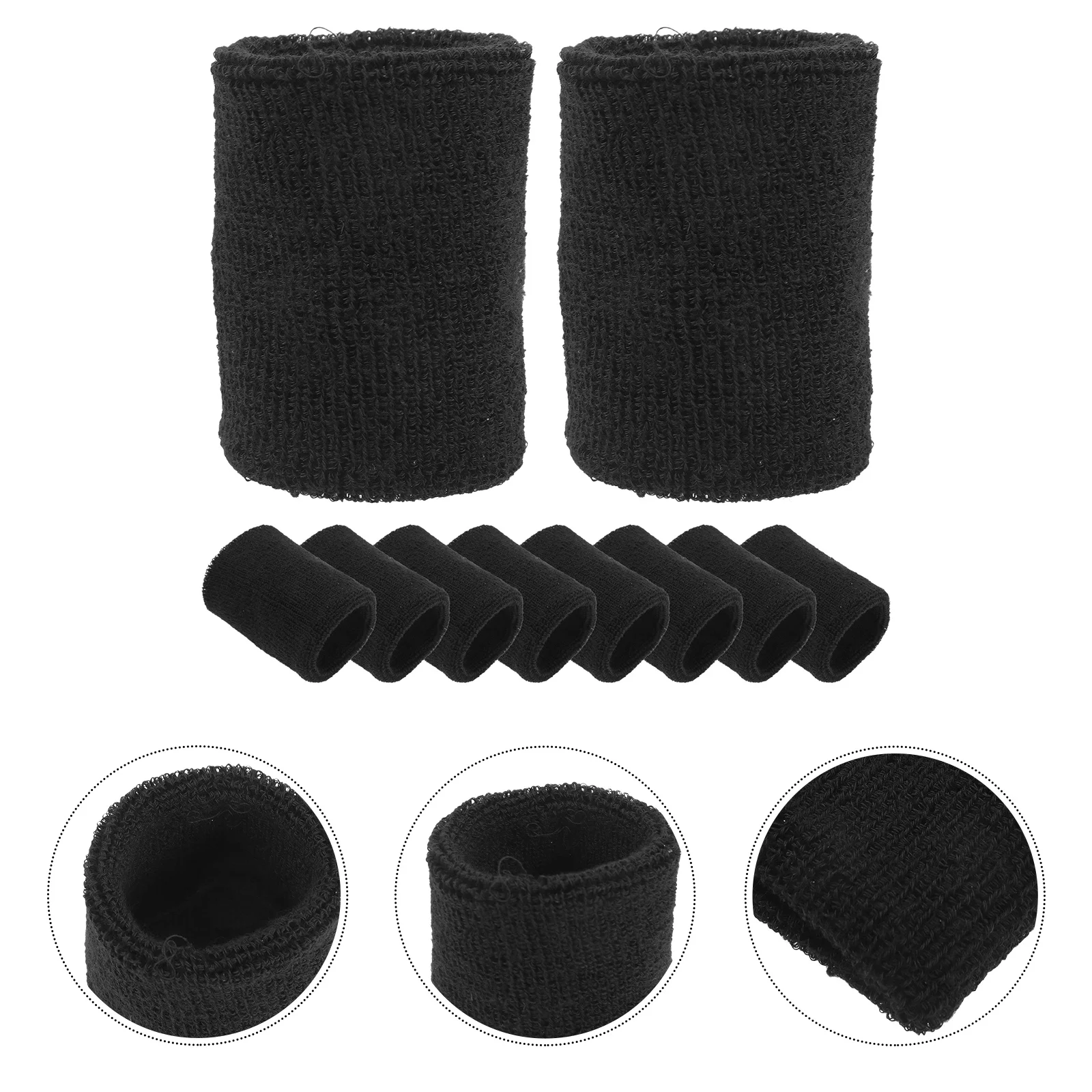 

6 Pairs Sports Wristband Athletic Wristbands Gymnastics Sweatbands Wipe for Wrists Tennis