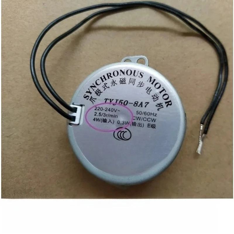 

1 шт. Совершенно новый синхронный двигатель для вентилятора переменного тока 220В~240В 2.5/3 об/мин TYJ50-8A7 в комплекте