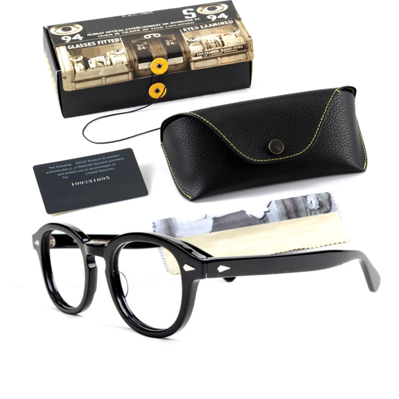 Lemtosh Eyeglasses Frame Men Johnny Depp Optical Glasses Women Computer Goggles Clear Lens Acetate Frame Luxury Brand Vintage