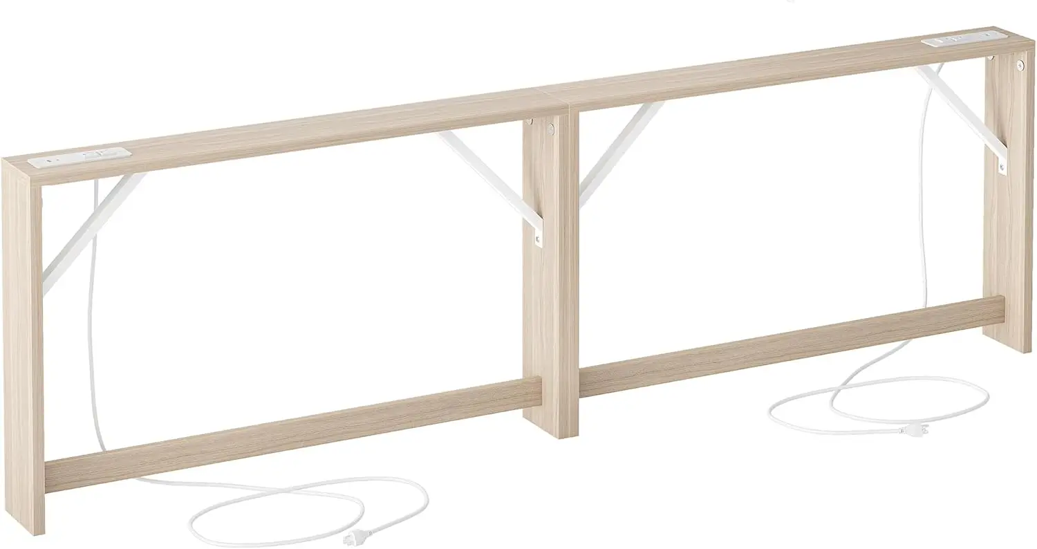 

5.9 Inch Narrow Console Table with Power Outlet,Sofa Table Set of 2，Total Length 94'' Sofa Table Behind Couch，for Entrywa