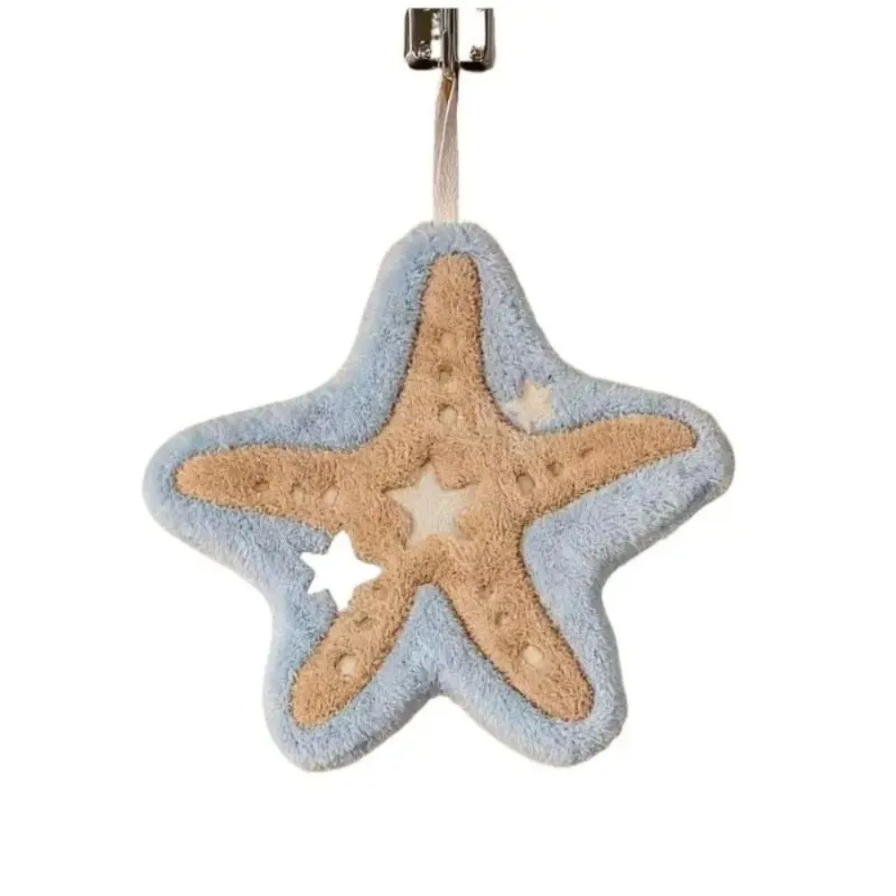 Starfish Shape Hand Towel Thickened Microfiber Hanging Hand Cloth Quick-Drying Super Water-Absorbing Handkerchief Rag