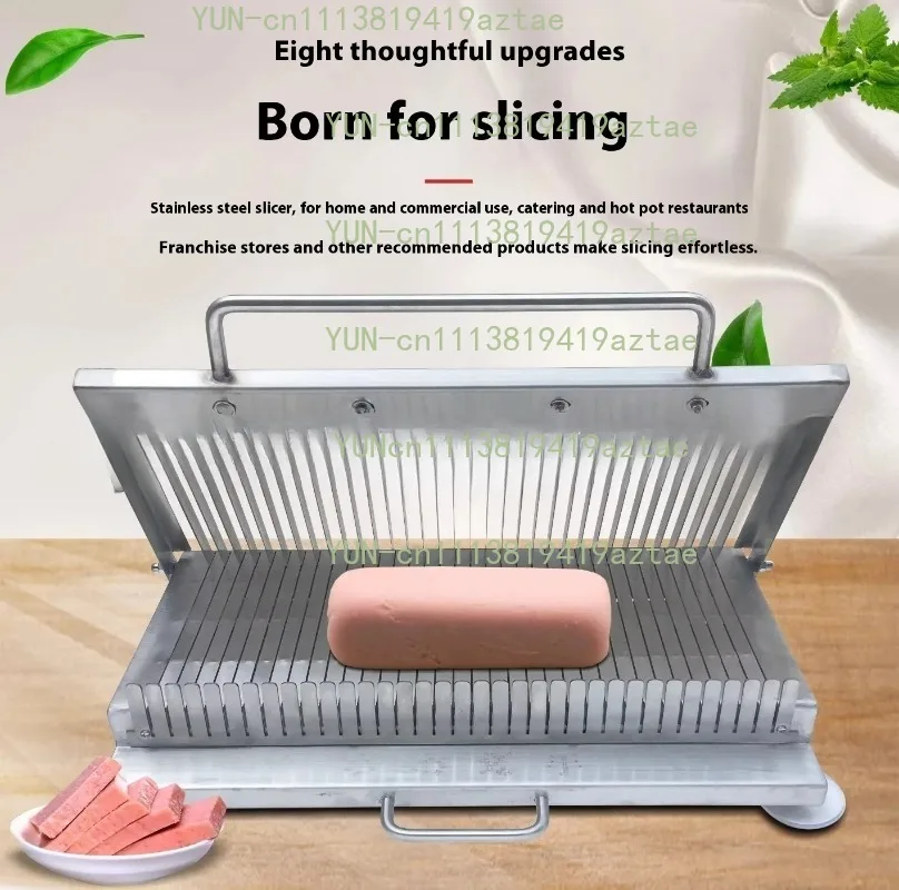 Thickened Stainless Steel Double‑Blade Hand‑press Slicing Unit, Manual Jig For Food And Ingredient Cutting Processing