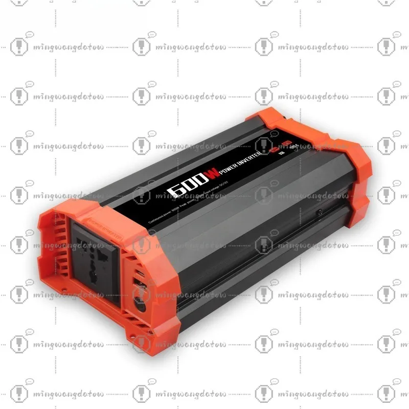 600W Modified Sine Wave Inverter, 12V to 110V/220V Multifunctional Car Inverter with Type-C