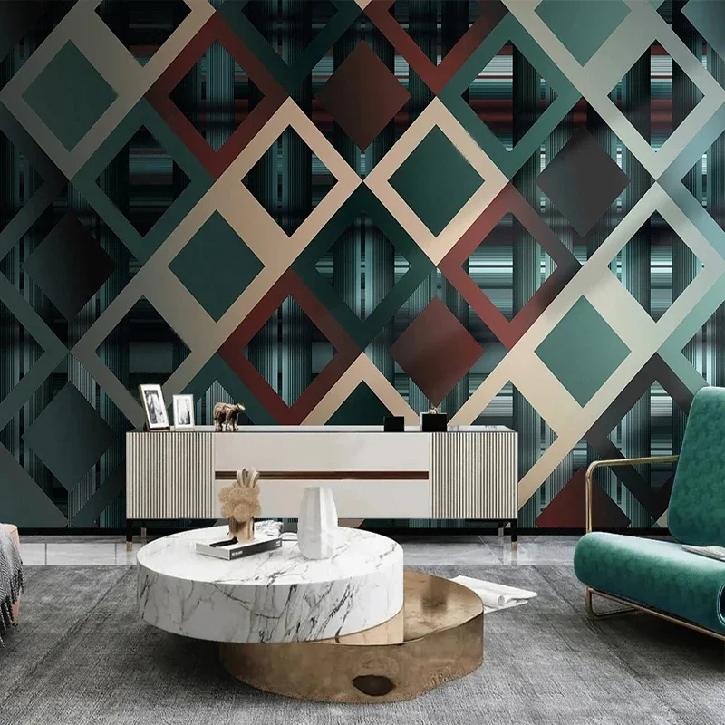 Modern Custom 3D Wall Art Mural Geometric Wallpaper Abstract Line Strip Living Room Bedroom TV Background Painting Home Decor