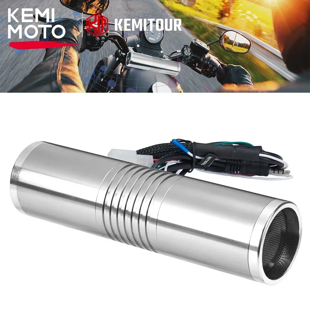 KEMIMOTO ATV Stereo Speaker 0.7-1 Inch for Yamaha Raptor 700 for Can-Am for Sportsman USB Bluetooth FM Radio Motorcycle Speaker