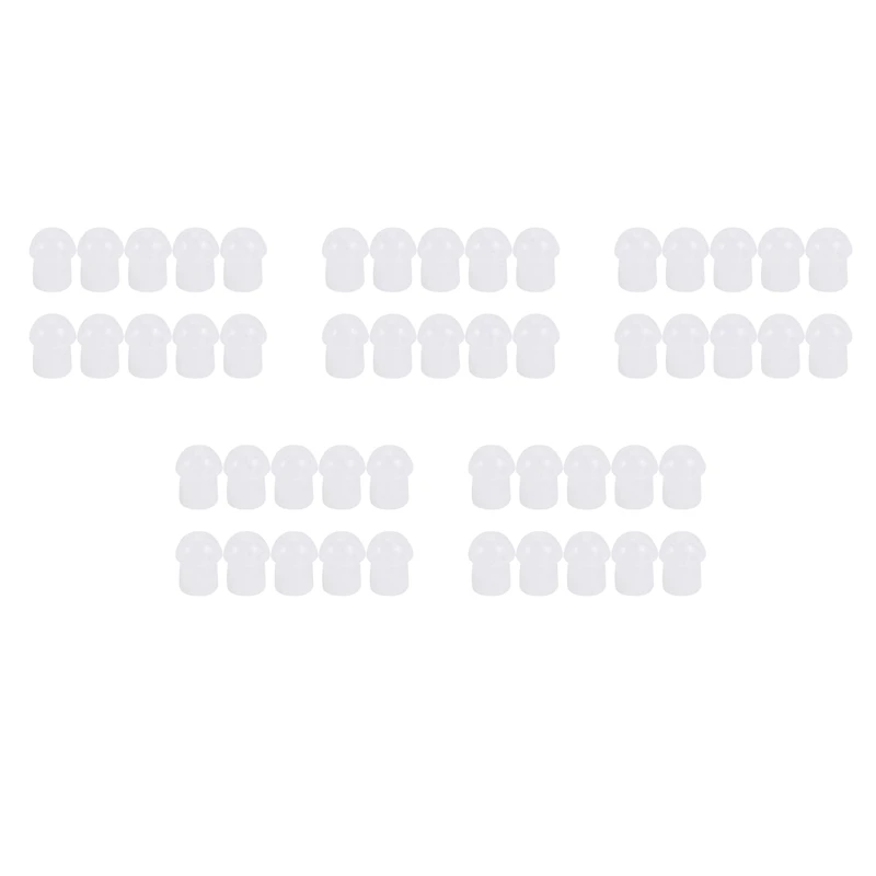 Горячие сменные насадки-вкладыши в форме гриба TTKK для Motorola Kenwood, двусторонняя радиокатушка, трубка, аудио комплекты/прозрачные, 50 шт.