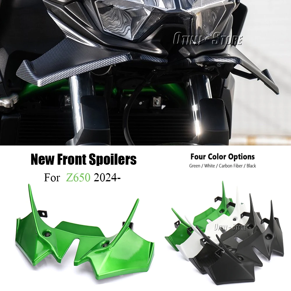 

Motorcycle Sport Downforce Naked Front Spoilers Aerodynamic Wing Deflector Kit For KAWASAKI Z650 z650 Z 650 2021 2022 2023 2024