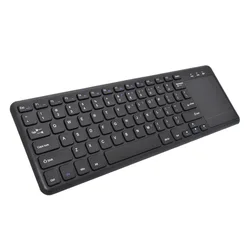 Black Wireless Portable Keyboard with Touchpad Easy Media Control Multi-Device Compatible for iPad 6
