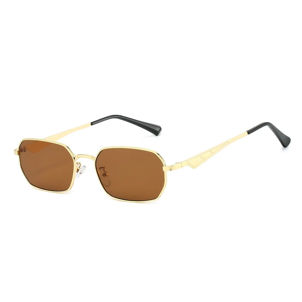 

New Luxury Square Women Sunglasses 2025 Brand Personality Metal Frame Design Retro Trend Men Sun Glasses UV400