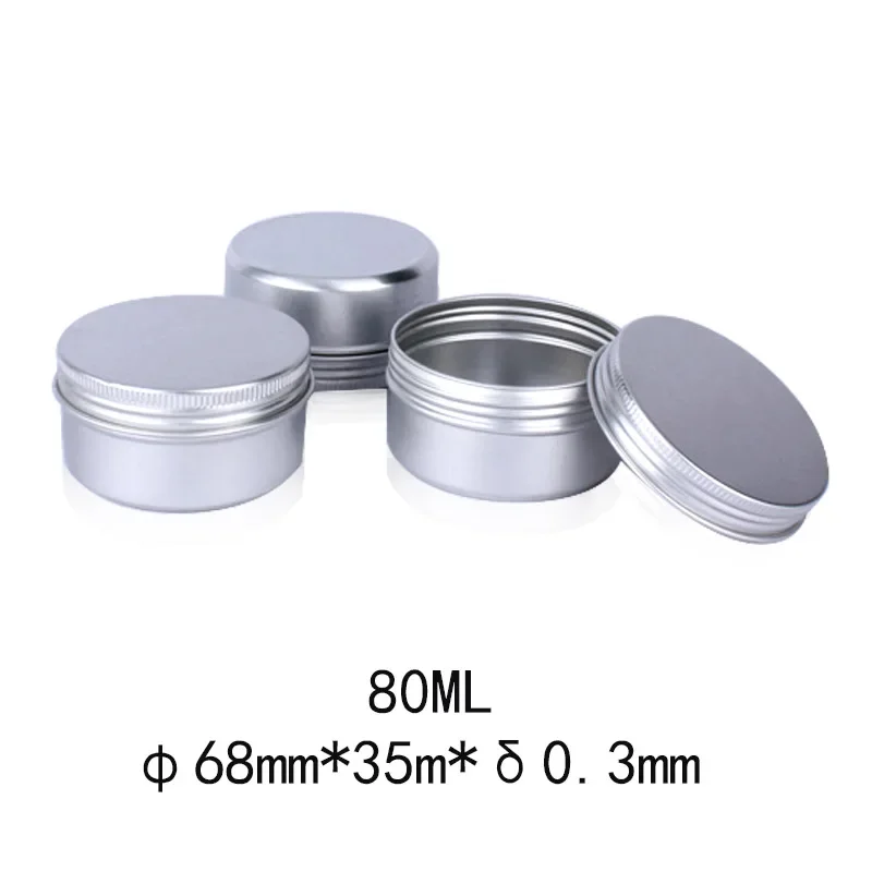 5g 10g 15g 20g 30g 40g 50g 60g 80g 100g 50 Stuks Zwart Aluminium Tin Potten Met Venster Lippenbalsem Container Lege Kaars Potten Metalen Containers Thee Blikjes verpakking