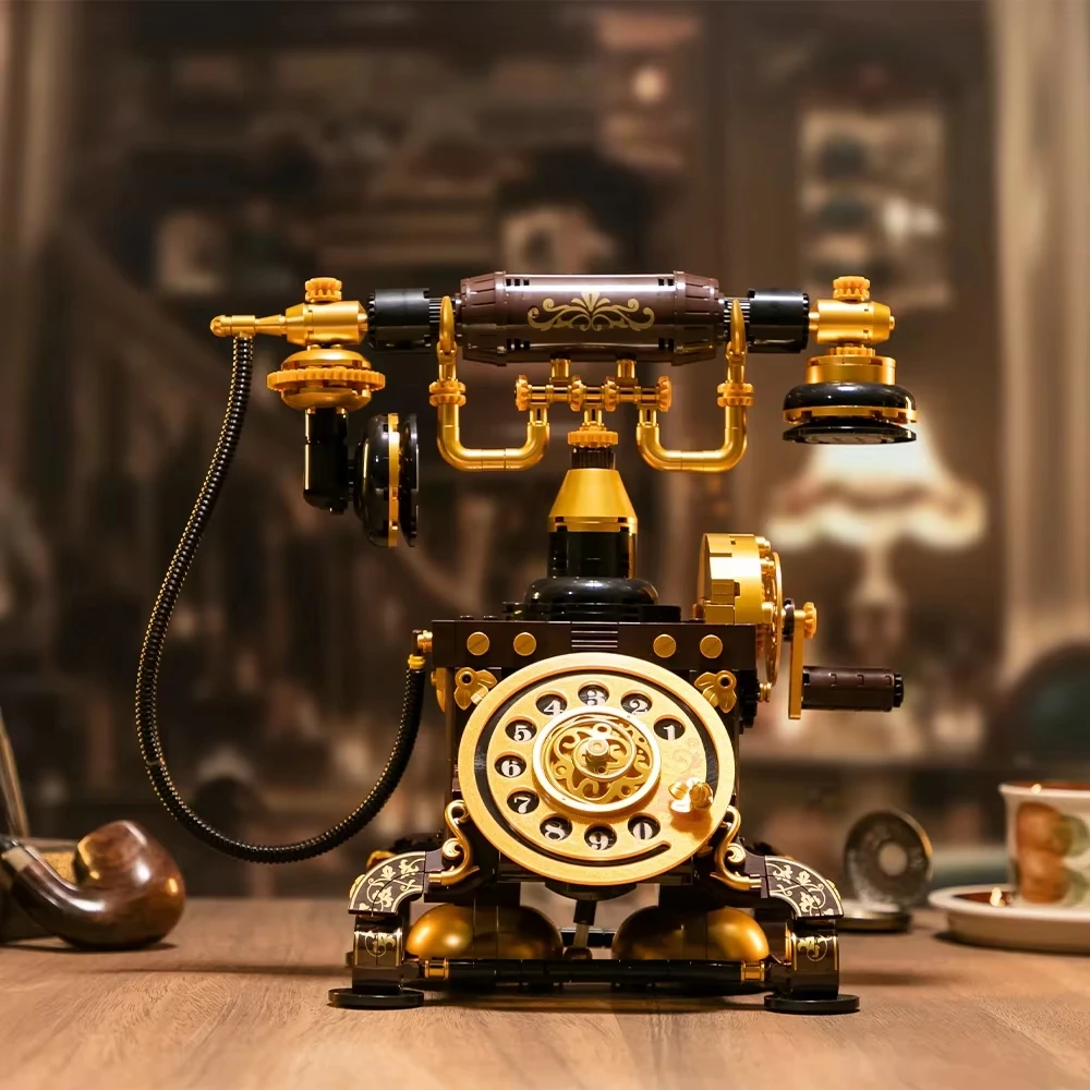 Kids Moc Bouwstenen Speelgoed Klassieke Creatieve Retro Telefoon Desktop Decoratie voor Kinderen Volwassenen Presenteert Verjaardag