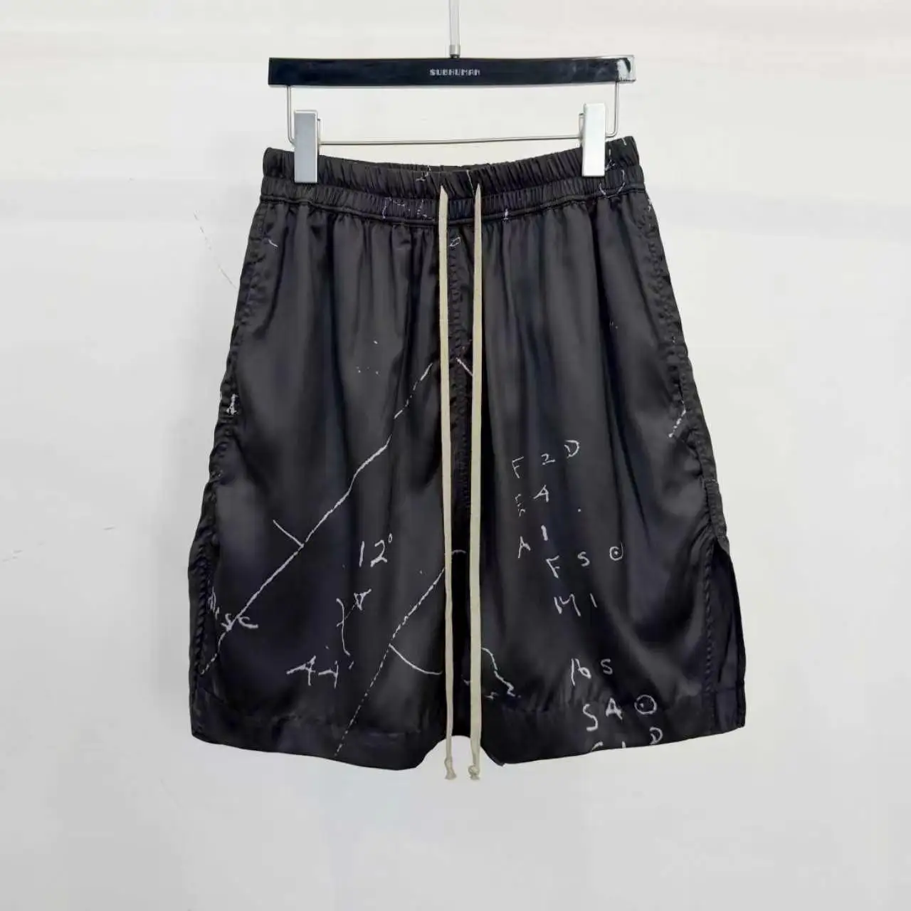 Owen Seak Men's Casual Short Gothic Style Men's Clothing Women Summer High Street Loose Black Luxury Designer Shorts