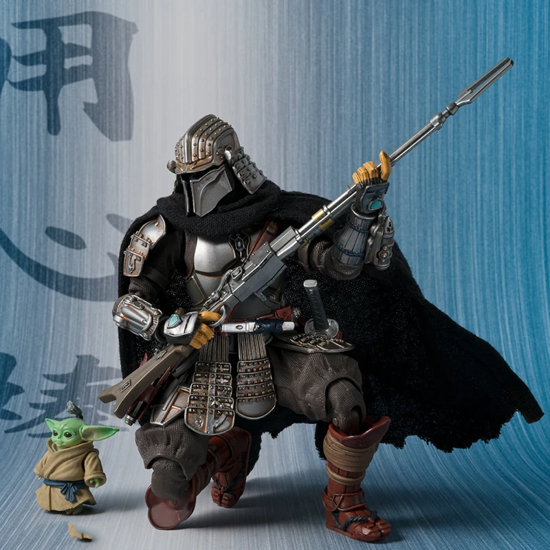 반다이 오리지널 마스터 시리즈 만달로리안 그로구 TNT 장소 스페셜 에디션 액션 피규어 18CM 애니메이션 피규어 모델 장난감 선물