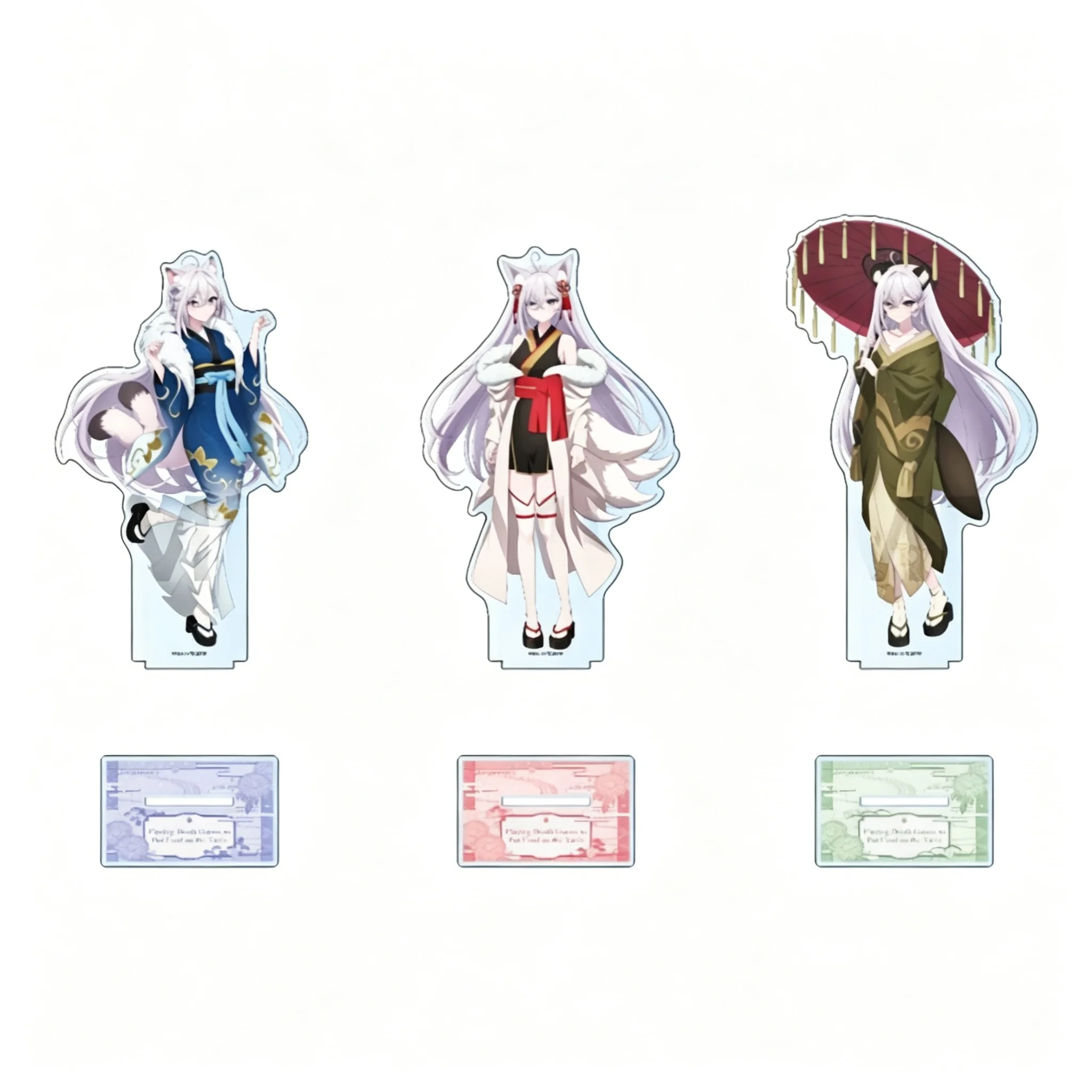 Anime Playing Death Games to Put Food on the Table Night of Ghosts and Monsters Ver Yuki Acrylic Stand Model Plate Keychains