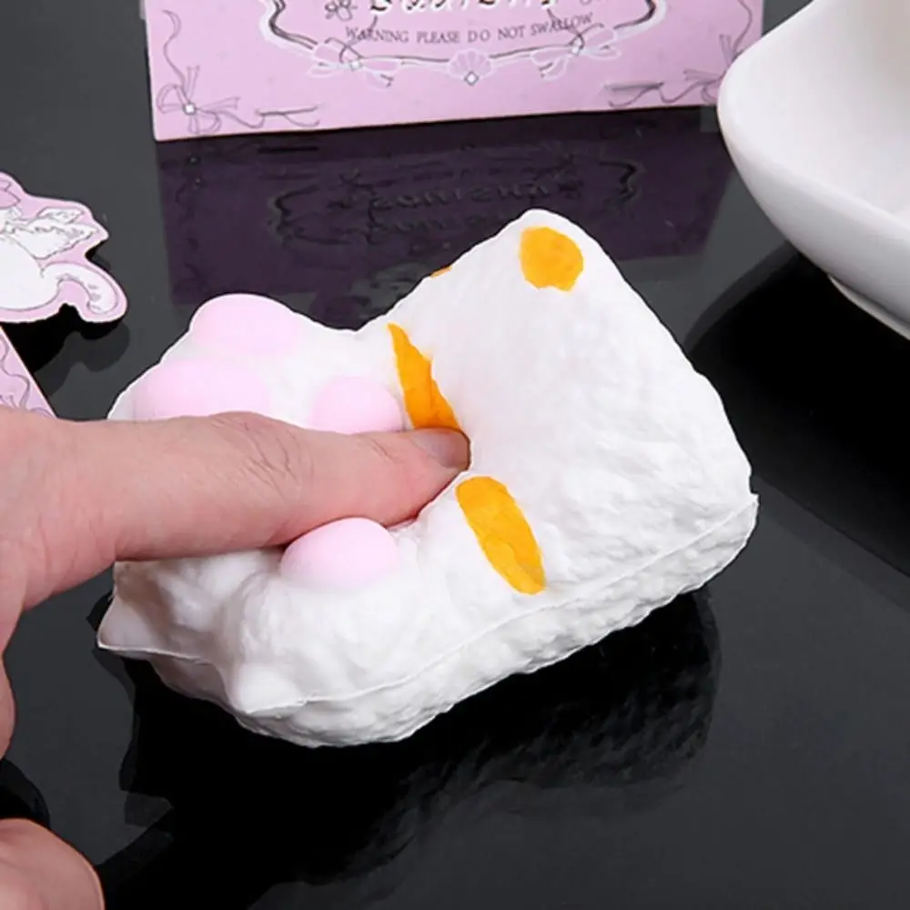 Interesting Kneading Cat Paw Squeeze Toy Soft Handmade Cat Paw Fidget Toy 3D Silicone Cat Paw Pinch Toy Children