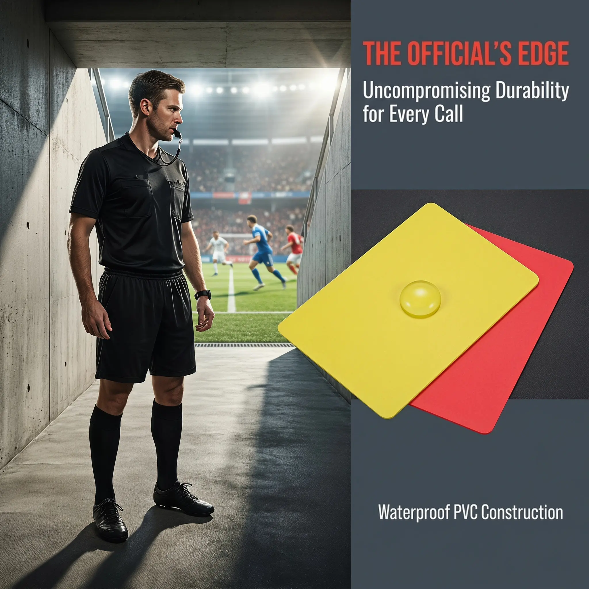 6Pcs Red Yellow Blue Referee Cards Professional Soccer Football Penalty Warning Ejection Judge Cards Sports Referee Accessory