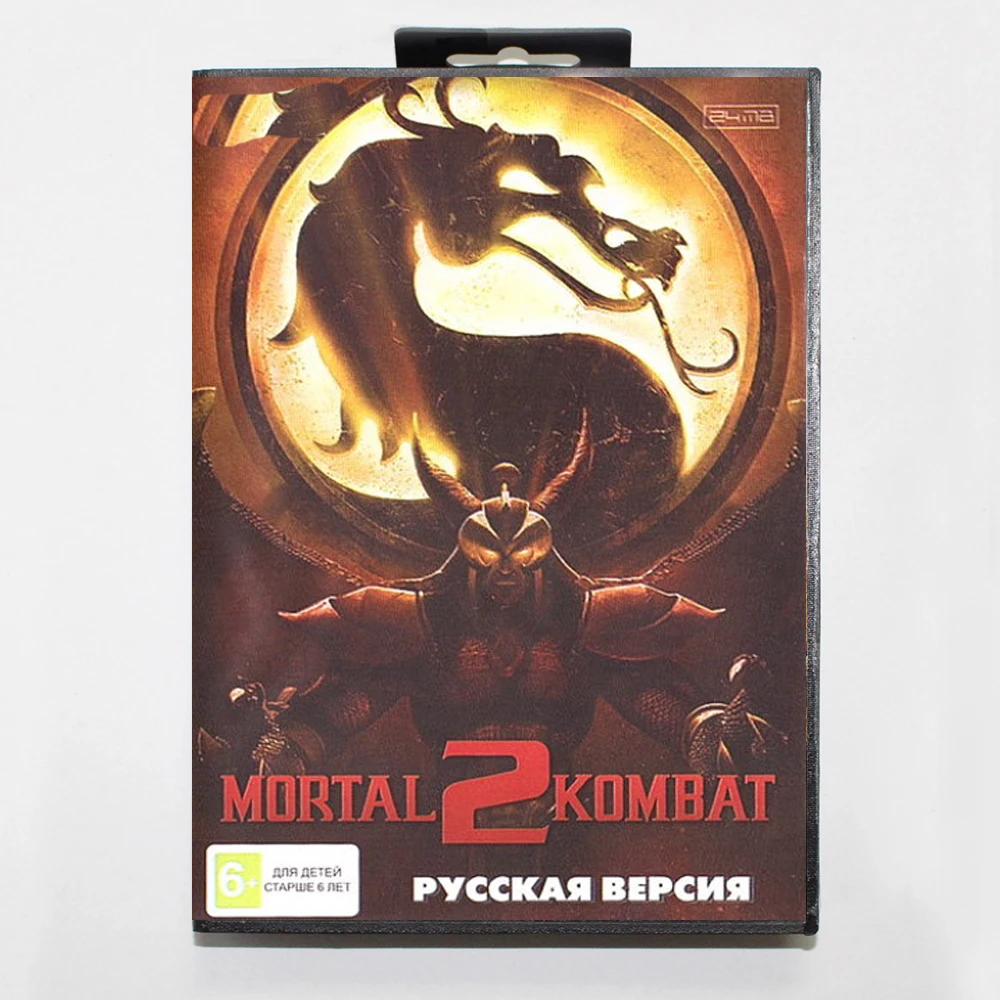 Cartucho de jogo MD Mortal Kombat II 16Bit com caixa RU para sistemas Sega Megadrive Genesis