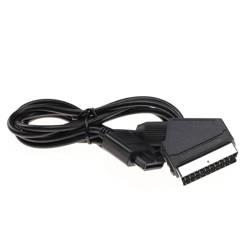 1.8M RGB  A/V TV Video Game Cable Scart Cable for SNES Gamecube N64 Console for NTSC System Extend Line Game Audio Video Cable