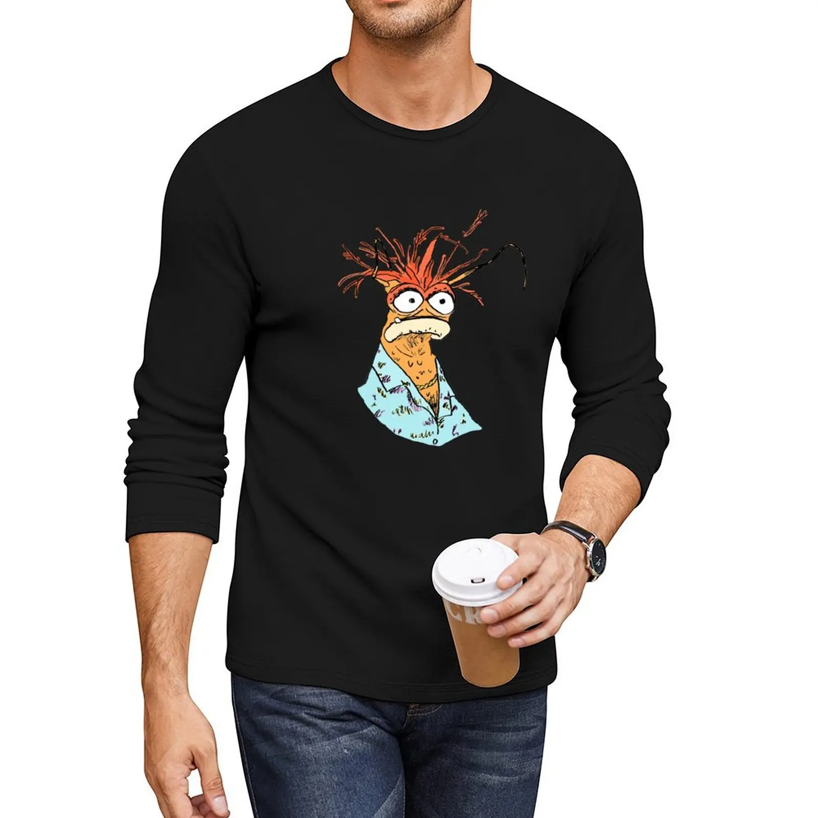 pepe the king prawn. Long T-Shirt Tee shirt blank t shirts anime oversized t shirts for men