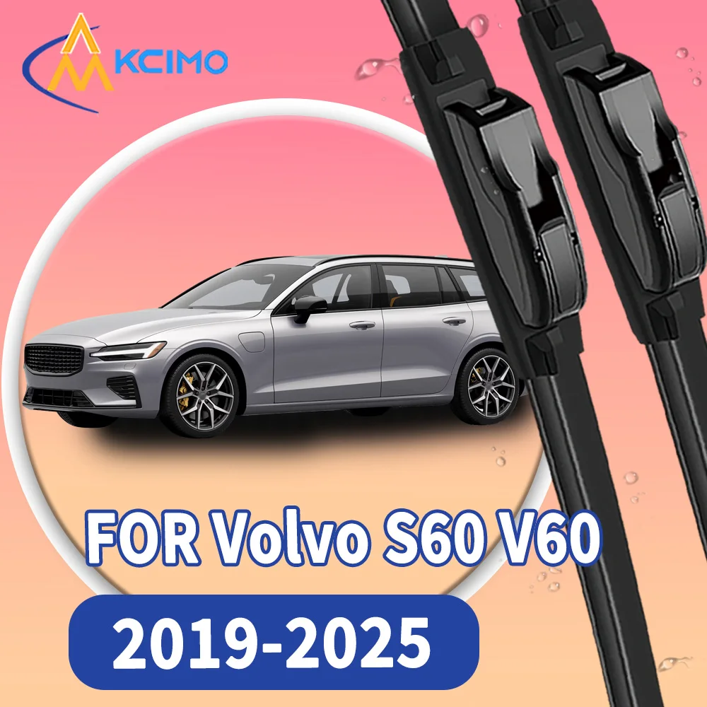 

High Quality 2pcs Windscreen Car Rain Brush Front Windshield Auto Wipers Perfect Fit for Volvo S60 V60 2019-2025 Easy Install