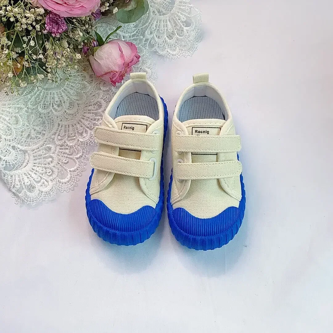 кроссовки детские Kids Canvas Shoes Korean Contrast Casual Shoe Spring Soft Soled Students Shoe Baby Girl Shoe Teniszapatos Niña