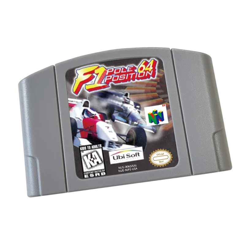 N64 games Cartridge Pole position 64 NTSC  And PAL Version Retro Games reconstructed