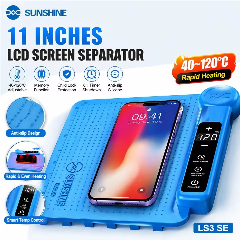 SUNSHINE LS3 SE 1-inch LCD Screen Heating Separator 40~120℃ Adjustable  for Mobile Phone Watch Repair Screen Back Cover Removal