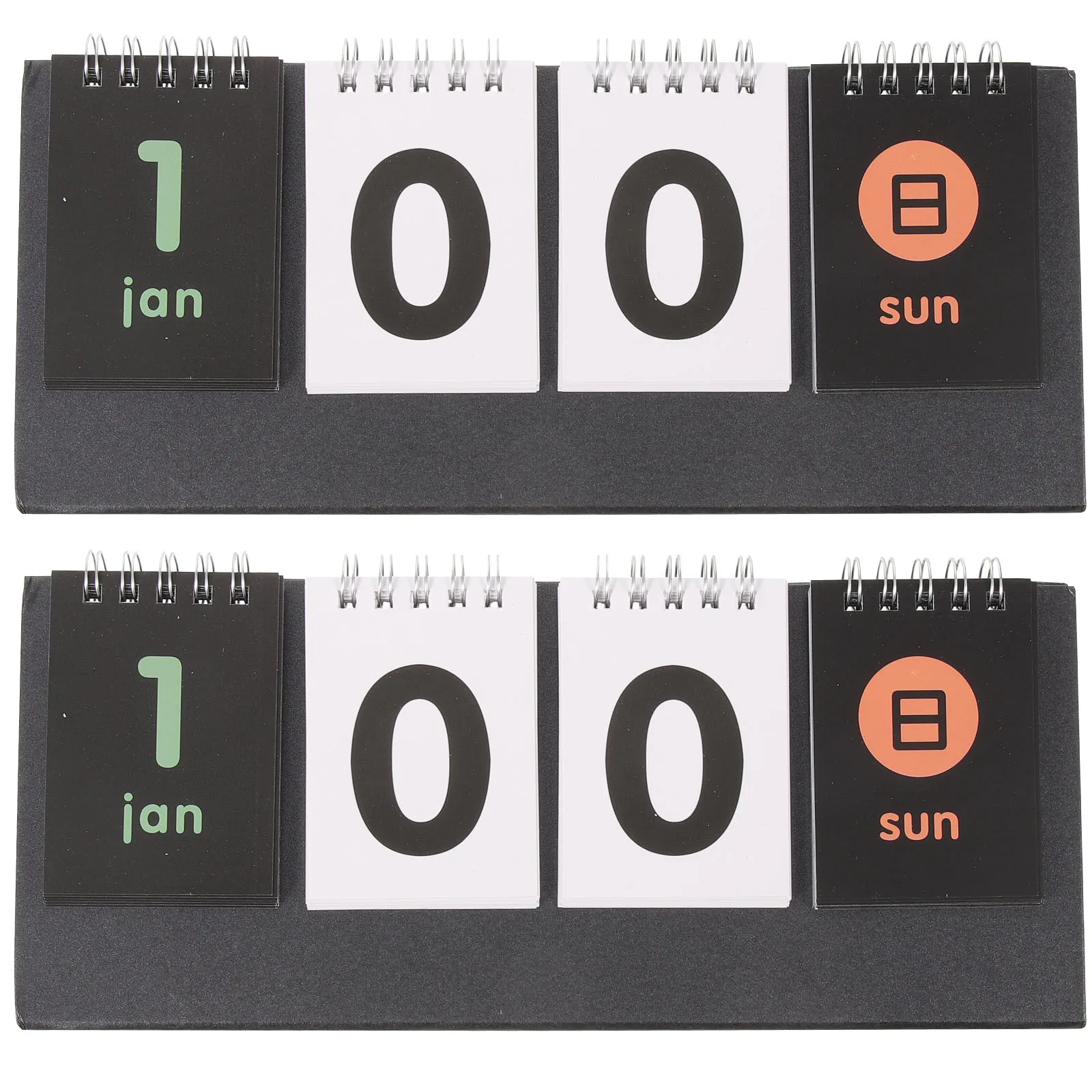 2 قطعة تقويم العد التنازلي سلس قوي سطح المكتب زخرفة خفيفة الوزن الجدول التقويم لتنظيم جدول الأعمال اليومي استخدام المكتب المنزلي #4