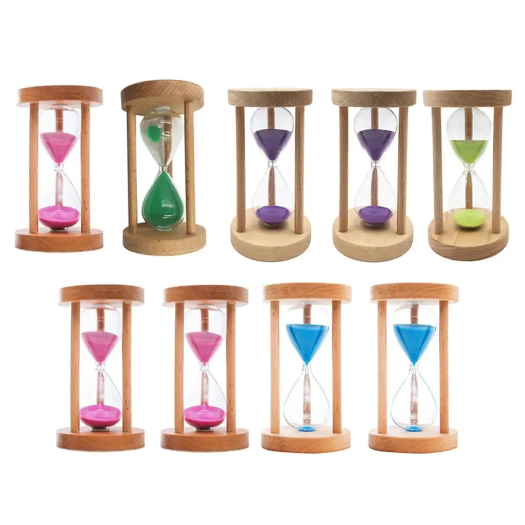 6/8/12/20/25 Minutes Hourglass Sandglass Egg Timer with Wooden Frame, Vintage