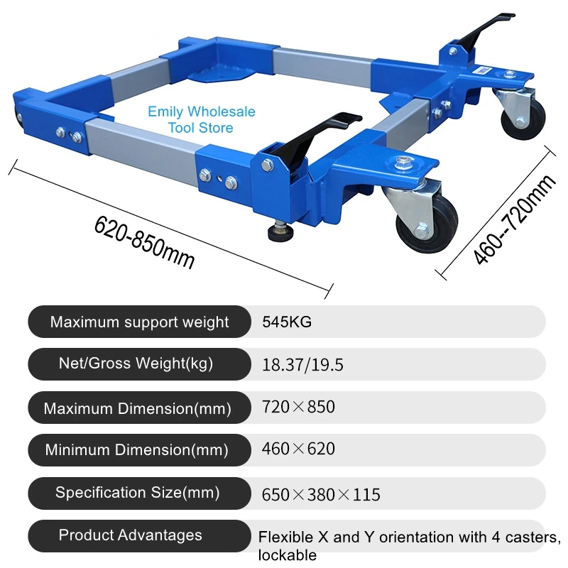 Table saw band saw bearing heavy-duty mobile base Universal universal universal wheel mobile bracket with brake handling base