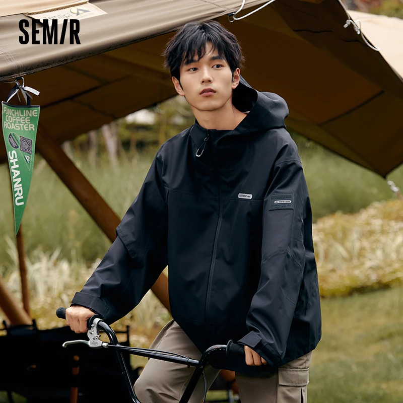 Semir 2023 남성용 방수 방오 오일 방지 재킷, 심플 남성 캐주얼 패션, 아웃도어 재킷, 가을 신상