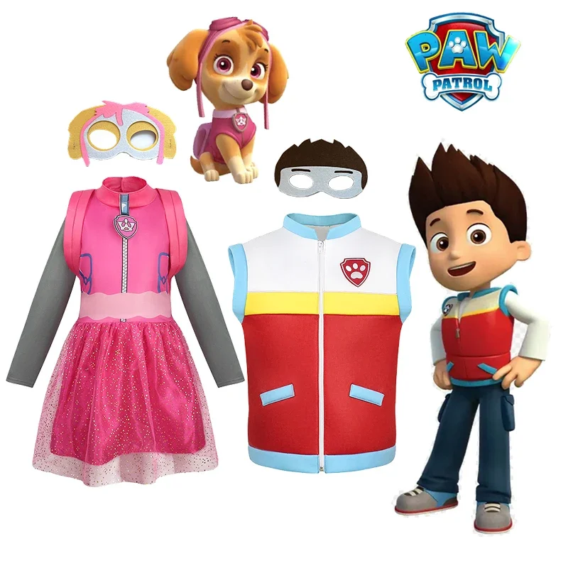 PAW Patrol cosplay cartoon costume kids Christmas stage performance costume ryyder Skye dress up boy girl birthday gift