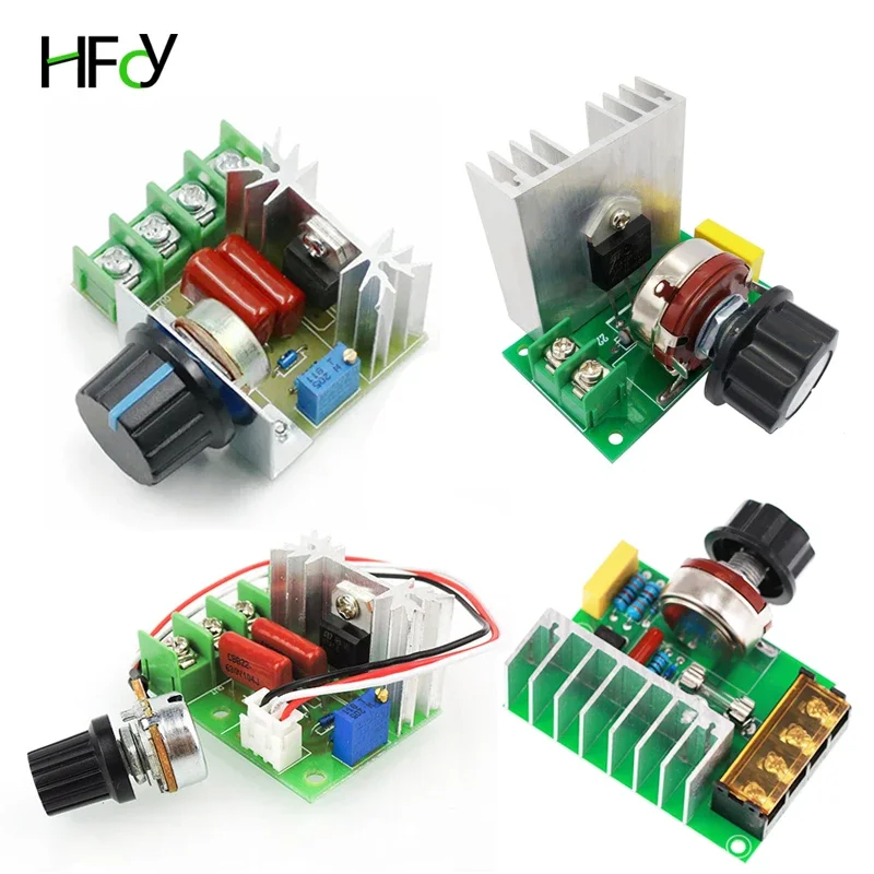 2000W 4000W AC 110V-220V SCR Adjustable Motor Speed Controller Control Dimming Dimmers Voltage Regulator Thermostat High-power