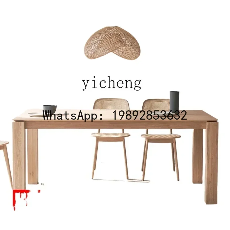 long island dining table retro dining table modern minimalist rectangular solid wood dining table and chair combination